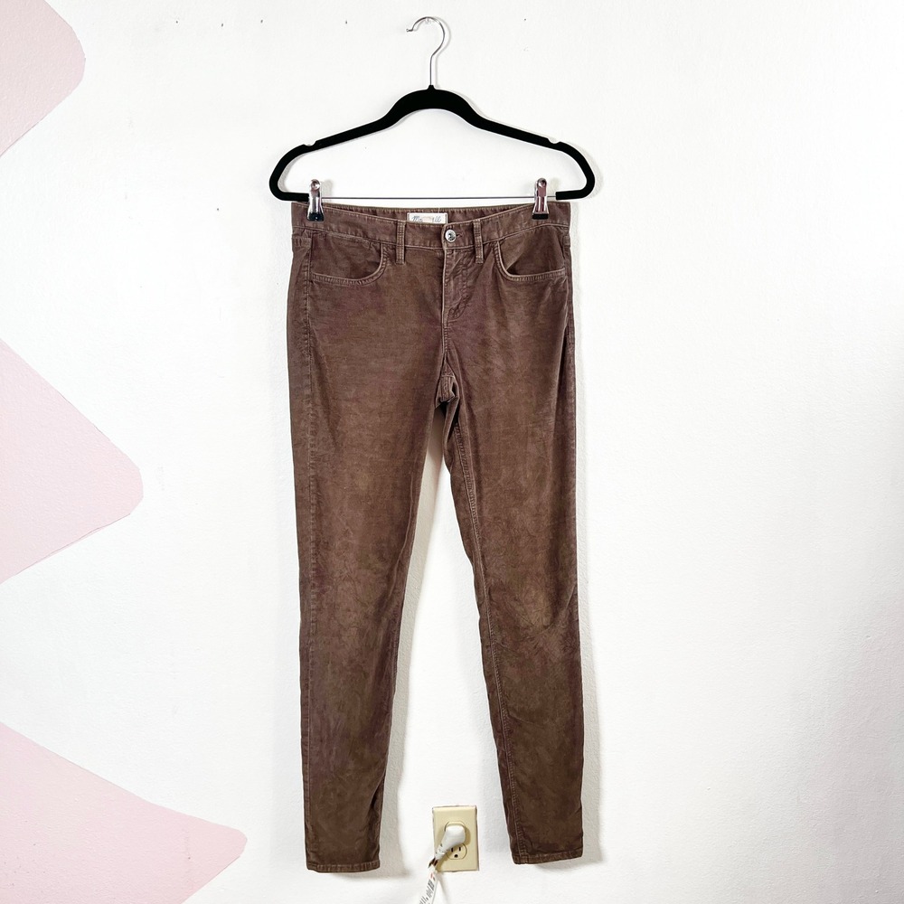 Madewell Corduroy Pants Womens‎ Size 28 X 32 Brown Skinny Low Rise